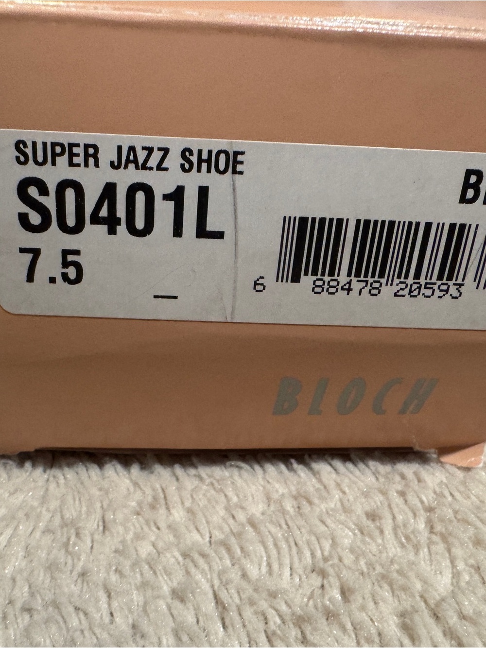 Bloch super jazz shoe - black / size 7.5